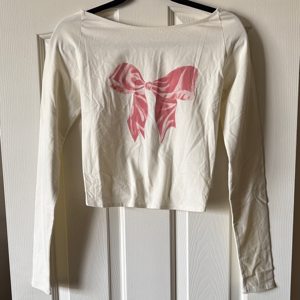Urban Outfitters Kimchi Blue NWT Backless Cropped Long Sleeve‎ T-Shirt size M